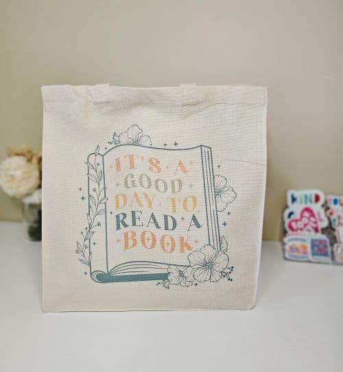 Good Day To Read Canvas Tote Bag book cover